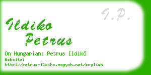 ildiko petrus business card