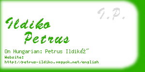 ildiko petrus business card